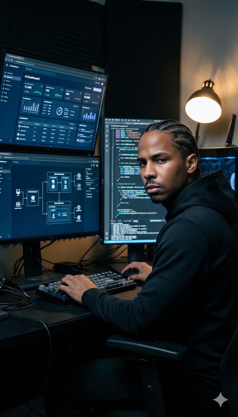 Cinematic command center representing Iron Mile
